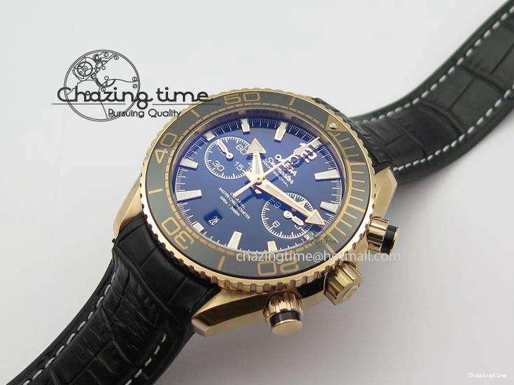 0326 Breathable Seamaster Professional Chrono RG Black Ceramic Black Dial On Black Gummy Strap A 8214